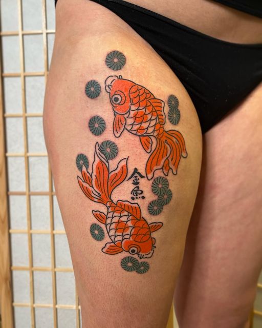 Goldfish tattoo on Craiyon
